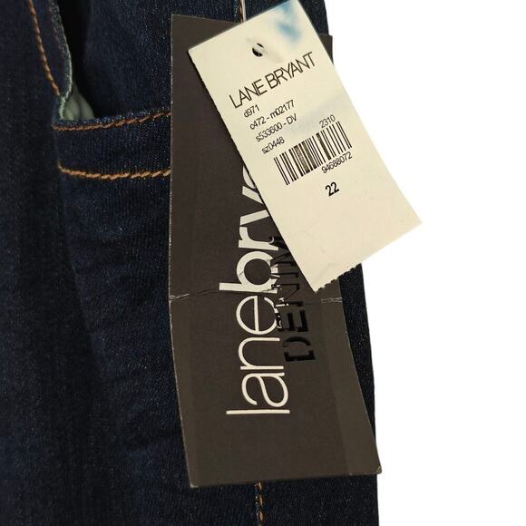 Lane Bryant Distinctly Bootcut Jeans Women's Size 22 Blue Dark Wash Stretch NWT - Picture 3 of 11
